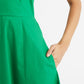 Aria Poplin Halter Neck Green Midi Dress