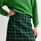 Aubin Winter Check Quilted Mini Skirt – Green