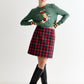 Aubin Winter Check Quilted Mini Skirt – Red