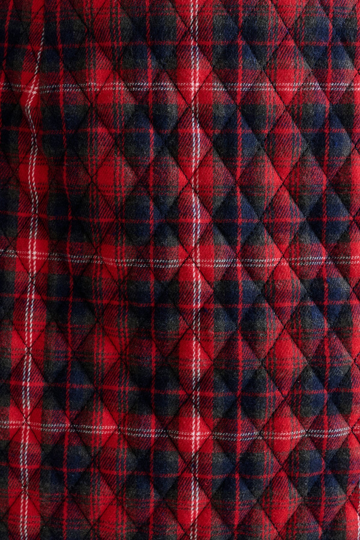 Aubin Winter Check Quilted Mini Skirt – Red