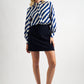 Aubin Rib Mini Skirt - Navy