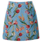 Aubin Tulip Jacquard A-line Mini Skirt - Blue