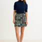 Aubin 70'S Patch Jacquard A-Line Mini Skirt – Multicoloured