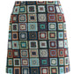 Aubin 70'S Patch Jacquard A-Line Mini Skirt – Multicoloured