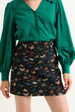 Aubin Butterfly Ball Jacquard Mini A-Line Skirt – Multicoloured