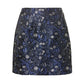 Aubin Magic Forest Jacquard Mini Skirt - Blue