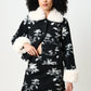 Aubin Power Bloom A-Line Mini Skirt - Black & White