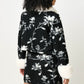 Aubin Power Bloom A-Line Mini Skirt - Black & White