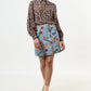 Aubin Tulip Jacquard A-line Mini Skirt - Blue