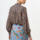 Aubin Tulip Jacquard A-line Mini Skirt - Blue