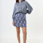 Aubin Wedgewood Jacquard A-Line Mini Skirt