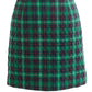 Aubin Winter Check Quilted Mini Skirt – Green