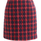 Aubin Winter Check Quilted Mini Skirt – Red