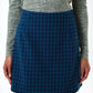 Aubin Wyoming Check A-Line Mini Skirt - Blue