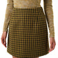Aubin Wyoming Check A-Line Mini Skirt - Mustard