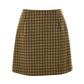 Aubin Wyoming Check A-Line Mini Skirt - Mustard