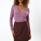 Aubin Wyoming Check A-Line Mini Skirt - Pink