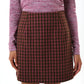 Aubin Wyoming Check A-Line Mini Skirt - Pink