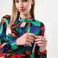 Avion Hofmann Print Long Sleeve Midi Dress
