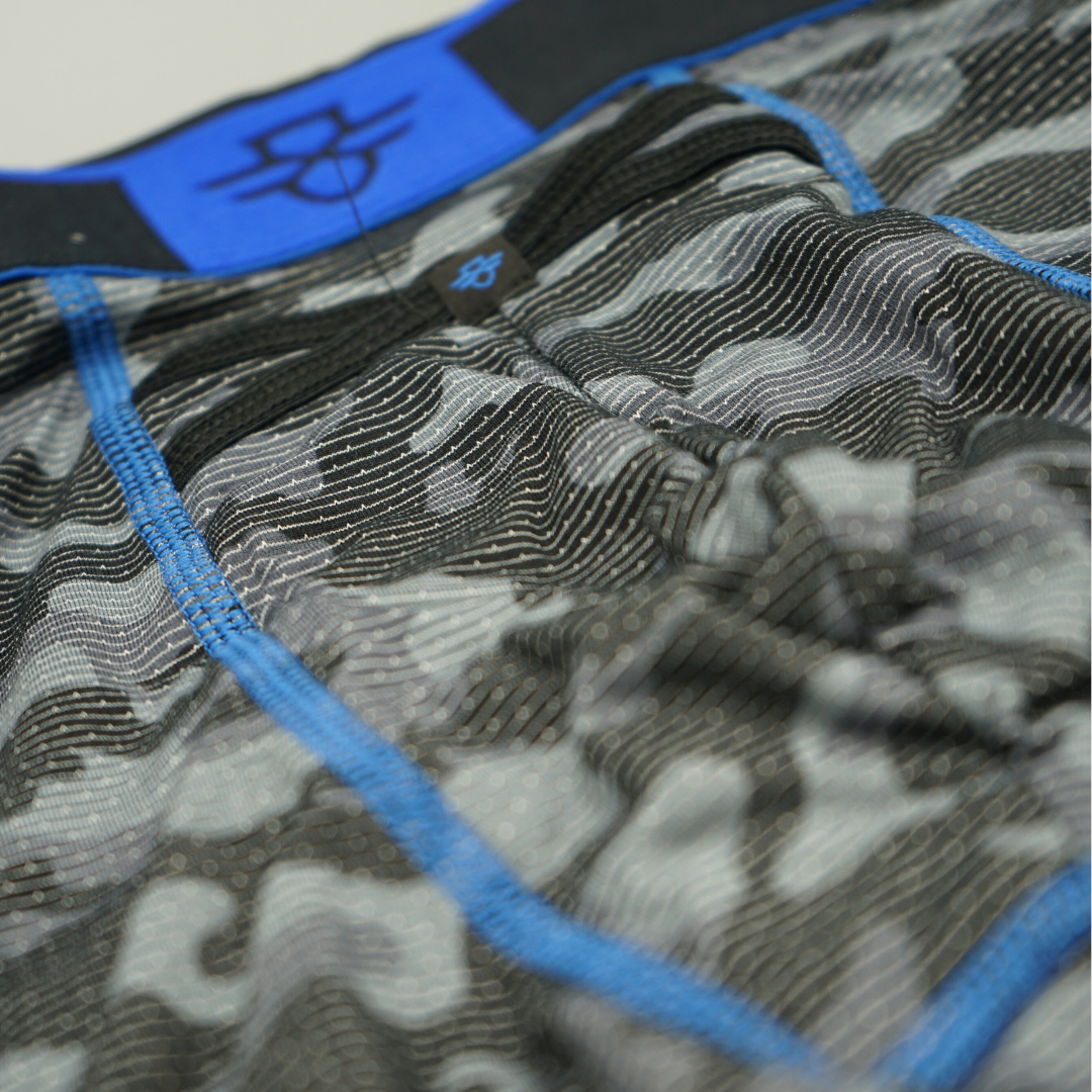 Aero Pro 7" Boxers - Camo / Royal Blue