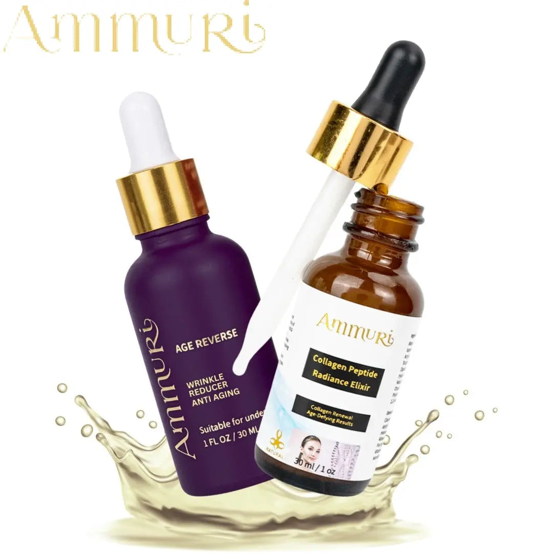 Ammuri Advanced Anti-Ageing Collagen Peptide Serum Duo - Hydrating Vegan Set