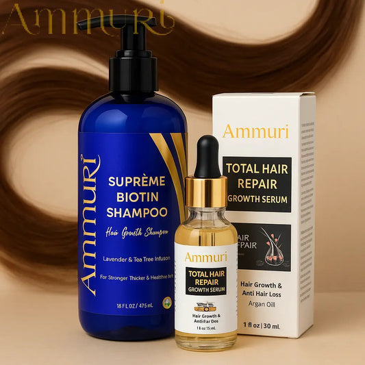 Ammuri Biotin DHT Blocker Shampoo & Hair Repair Oil - Hair Loss Treatment