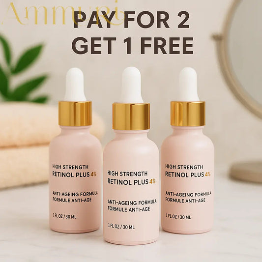 Ammuri High Strength Retinol Serum 4% Anti-Aging - Pack of 3 x 30ml