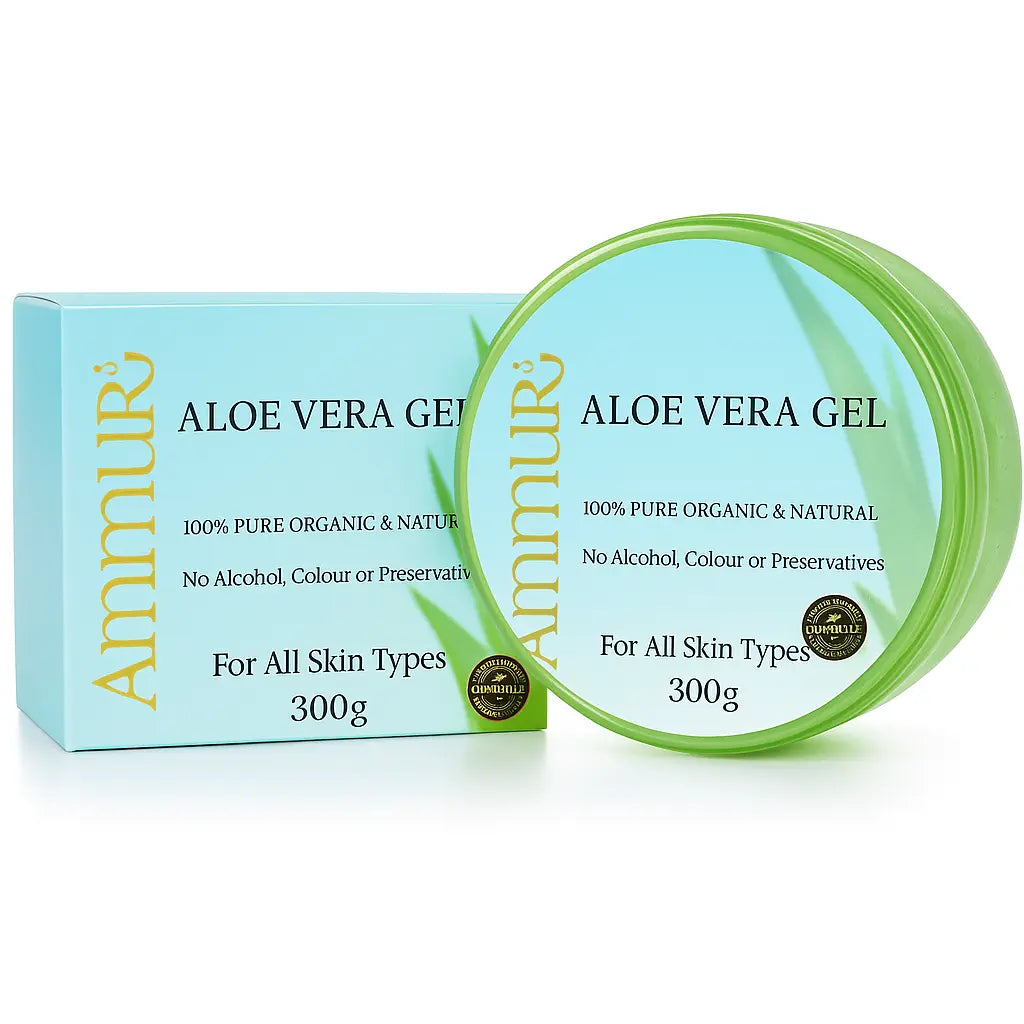 Ammuri Organic Aloe Vera Gel 300g – Pure, Alcohol-Free Gel for Face, Body & Hair