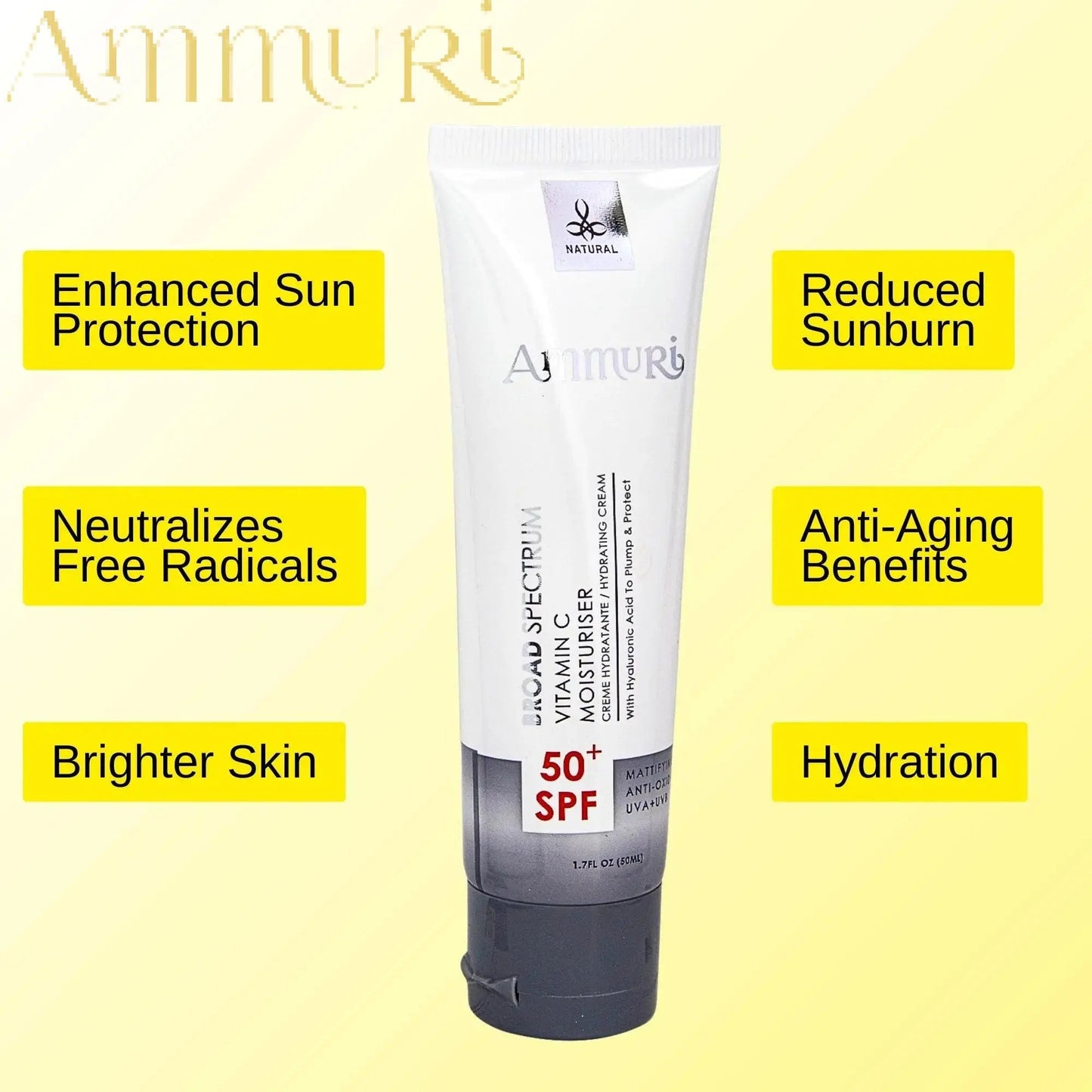 Ammuri Vitamin C Day Cream SPF50 – Brightening Moisturizer
