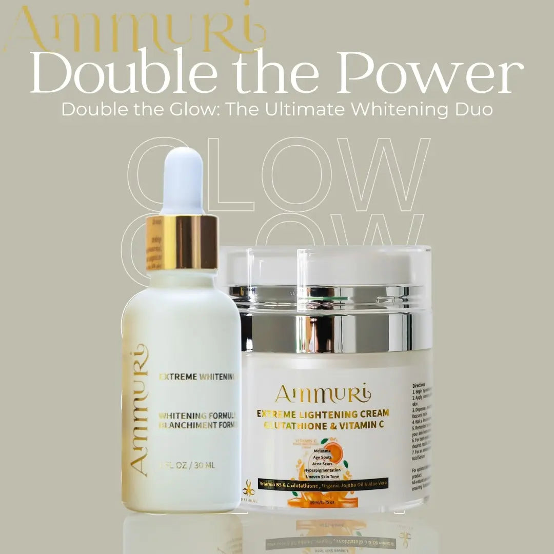 Ammuri Whitening Cream & Serum Set - Brightening Skin Tone Corrector Duo
