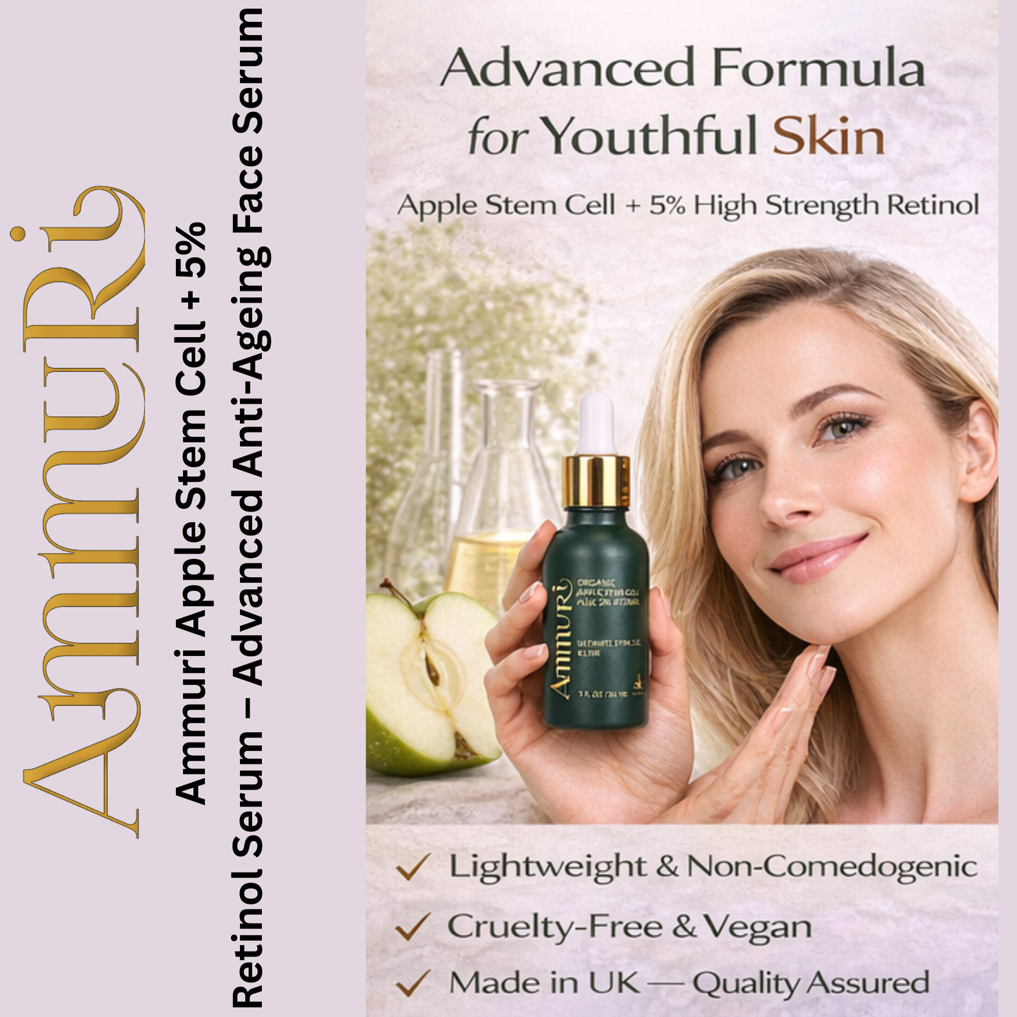 Ammuri Advanced Plant Stem Cell Retinol 5% – Youthful Glow, Firming Face Serum