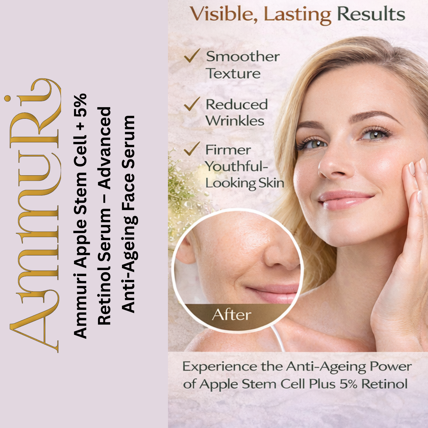Ammuri Advanced Plant Stem Cell Retinol 5% – Youthful Glow, Firming Face Serum