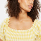 Louche Babette Picnic Checked Shirred Bodice Midi Dress