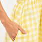 Louche Babette Picnic Checked Shirred Bodice Midi Dress