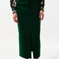 Balthazar Babycord Midi Pencil Skirt - Green
