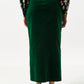 Balthazar Babycord Midi Pencil Skirt - Green