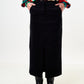 Balthazar Babycord Midi Pencil Skirt - Black