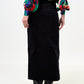 Balthazar Babycord Midi Pencil Skirt - Black