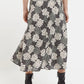 Louche Barney Flower Patch Print Midi Skirt in Black & White