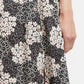 Louche Barney Flower Patch Print Midi Skirt in Black & White