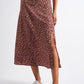 Barney Floral Print Midi Skirt Rust