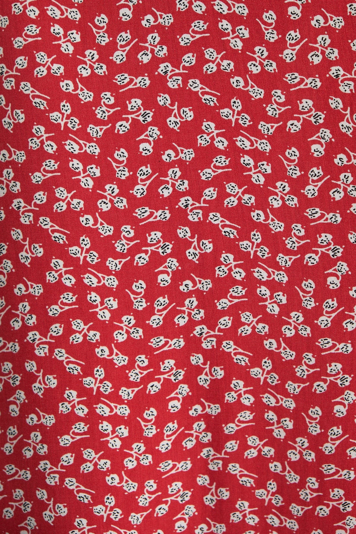 Barney Petale Print Midi Skirt Red
