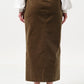 Balthazar Babycord Midi Pencil Skirt - Mole