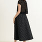 Belita Bow Black Jacquard Midi Skirt
