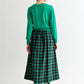 Bia Winter Check Button Through Skirt – Green