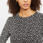 Louche Birte Flower Spot Print Long Sleeve Midi Dress