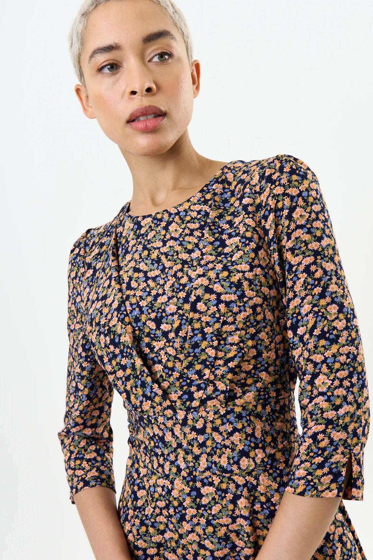 Birte Spring Ditsy Print Midi Dress