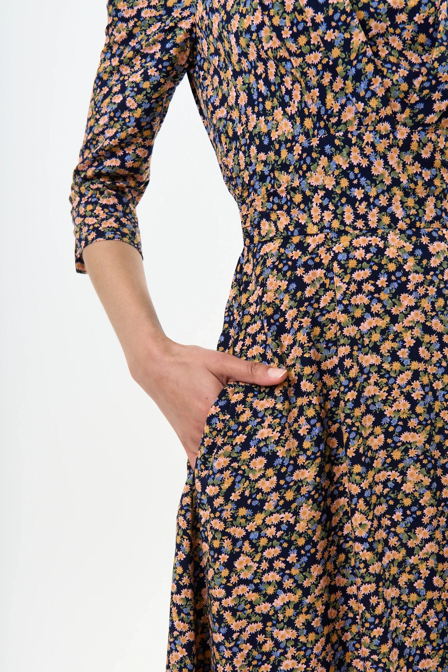 Birte Spring Ditsy Print Midi Dress