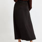 Blanche Sustainable Satin Back Crepe Maxi Skirt - Black