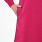 Bonny Baby cord Long Sleeve Mini Dress - Pink